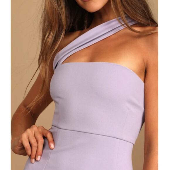 Lulus NWOT Hold Your Attention Lilac Purple One-Shoulder Sleeveless Midi Dress - Picture 4 of 10